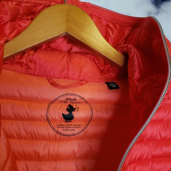 SAVE THE DUCK woman's red light weight packable puffer jacket - Picture 6 of 12